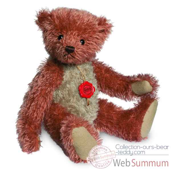 Ours teddy bear vintage rouge-beige 30 cm Hermann -16629 0