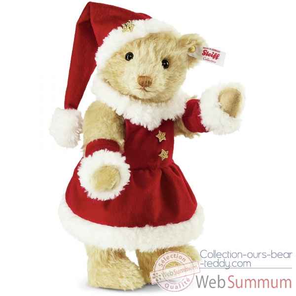 Ourse mrs santa claus teddy bear, vanille STEIFF -021381
