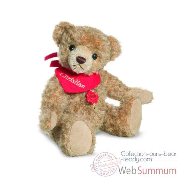 Ours Teddy Bear 22 cm bandana rouge Hermann -12019 3