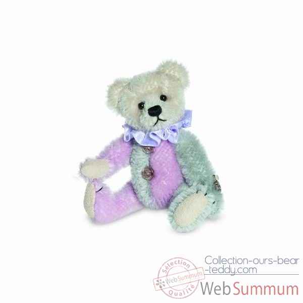 Ours harlequin lilas-gris 10 cm hermann -16268 1