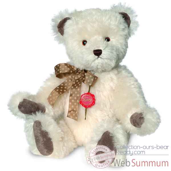 Ours teddy bear nostalgique blanc 45 cm avec bruiteur Hermann -16646 2