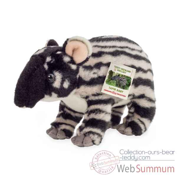 Peluche tapir bébé 24 cm hermann teddy -92332 9