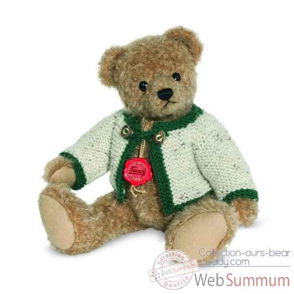 Ours Teddy Bear avec veste tricotee a la main 30 cm Hermann -17261 1