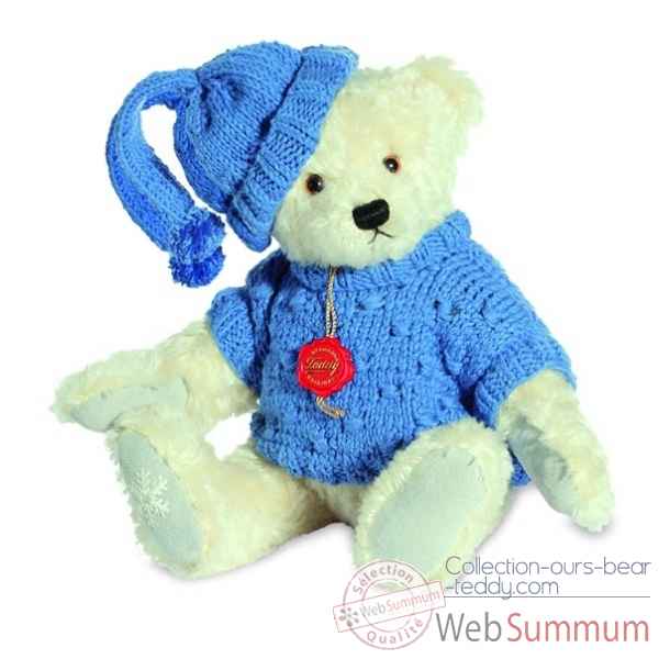 Winter bear 33 cm with cap and pullover hermann -14854 8