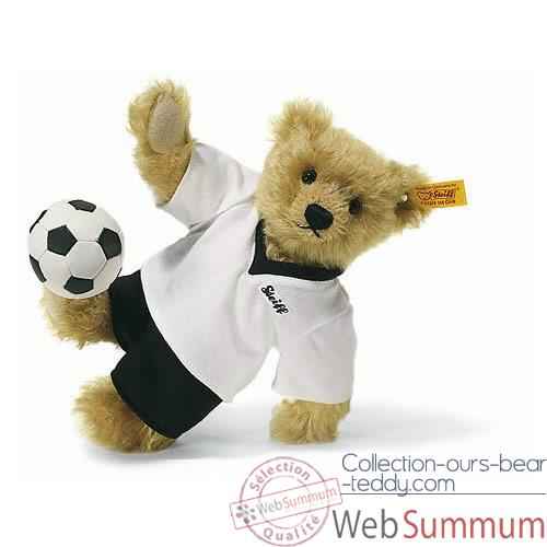 Peluche Steiff Ours Teddy joueur de football mohair blond -st002908