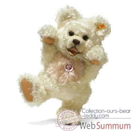 Video Peluche Steiff Ours Teddy Zotty mohair blanc -st018213