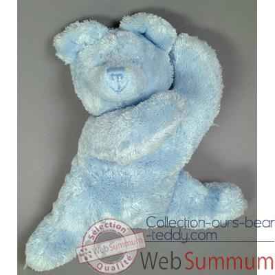 Les Petites Marie-Peluche retro, ours Louis couleur bleu