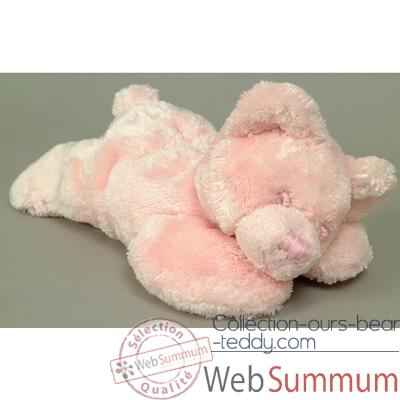 Les Petites Marie-Peluche retro, ours Louisette couleur rose