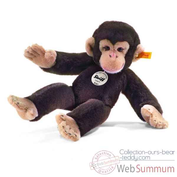 Peluche steiff chimpanzé koko, brun foncé -064722