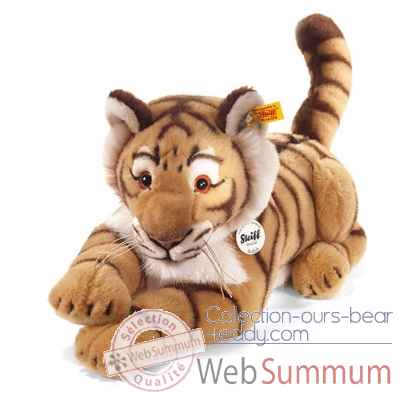 Peluche steiff tigre radjah, rouge blond raye -064463